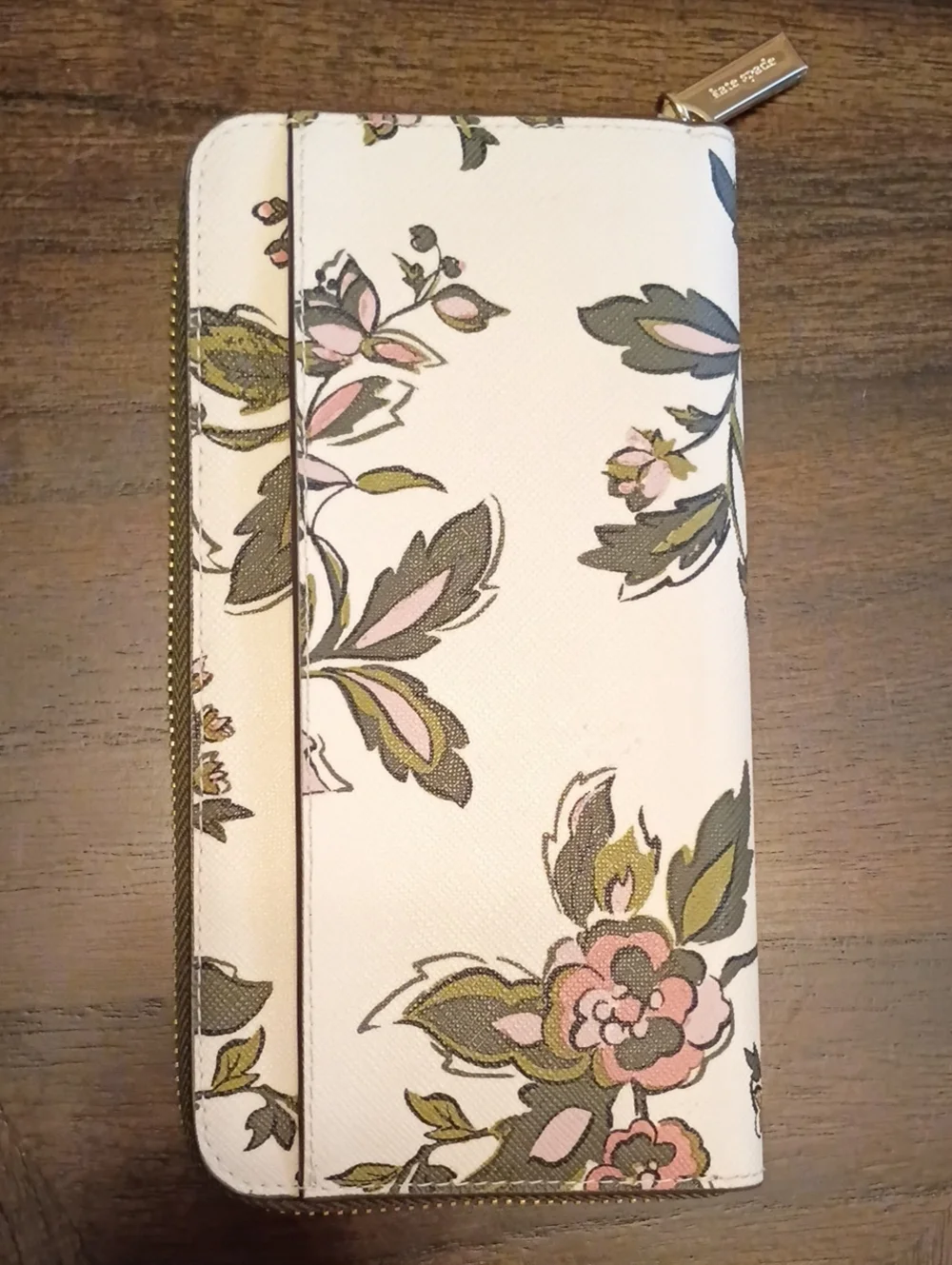 Kate spade floral zip around wallet
